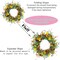 Artificial Spring Summer Wreath for Front Door Yellow Daisy Wreath with Olive Leaf,Eucalyptus Leaves for Front Door Indoor Outdoor Wall Porch Farmhouse Home Decor